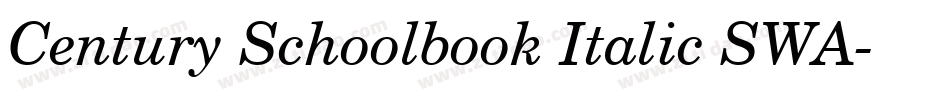 Century Schoolbook Italic SWA字体转换 Century Schoolbook Italic SWA字体转换